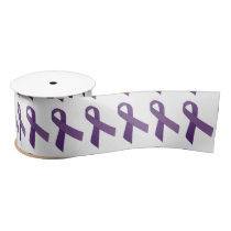 3" Wide Satin Pancreatic Cancer Awareness Ribbon