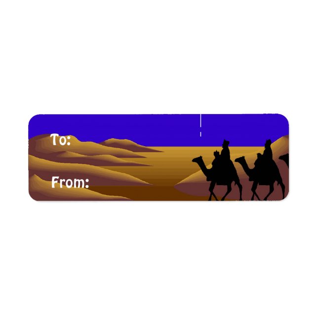3 Wise Men Christmas Labels (Front)
