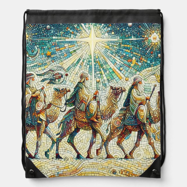 3 Wise men Drawstring Bag (Front)