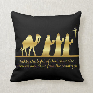 3 Wise Men First Noel Holiday Throw Pillow