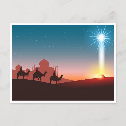 3 Wise men  Holiday Postcard