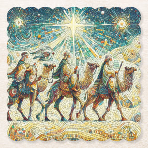 3 Wise men Paper Coaster