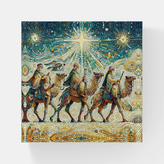 3 Wise men Paperweight (Front)