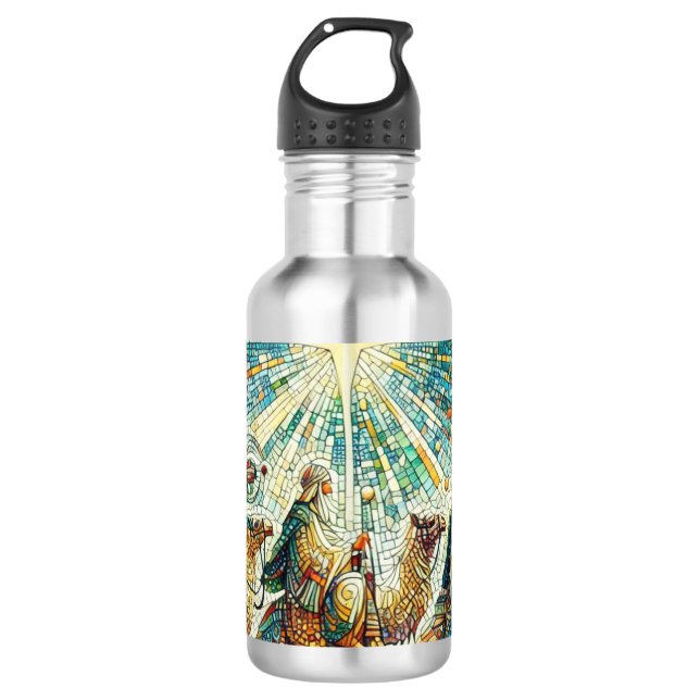 3 Wise men Stainless Steel Water Bottle (Front)