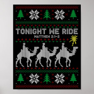 3 Wise Men Tonight We Ride Christmas  Poster