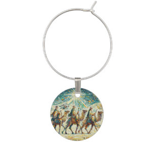 3 Wise men Wine Charm