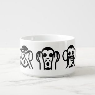 3 Wise Monkeys Emoji Bowl