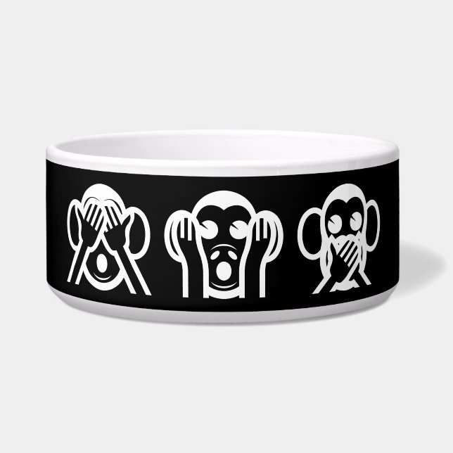 3 Wise Monkeys Emoji Bowl (Front)