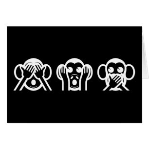 3 Wise Monkeys Emoji Cards