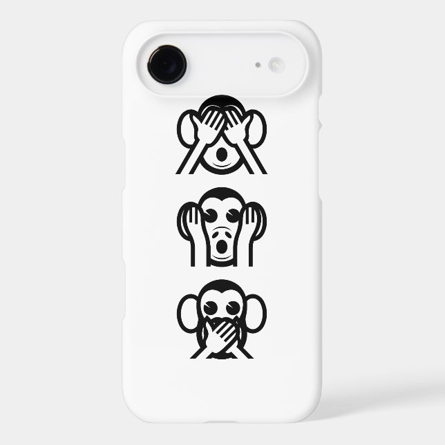 3 Wise Monkeys Emoji Case-Mate iPhone Case (Back)