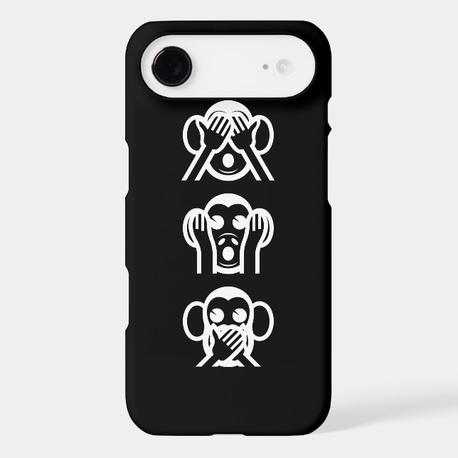 3 Wise Monkeys Emoji Case-Mate iPhone Case (Back)