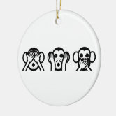 Henohenomoheji へのへのもへじ ceramic ornament | Zazzle