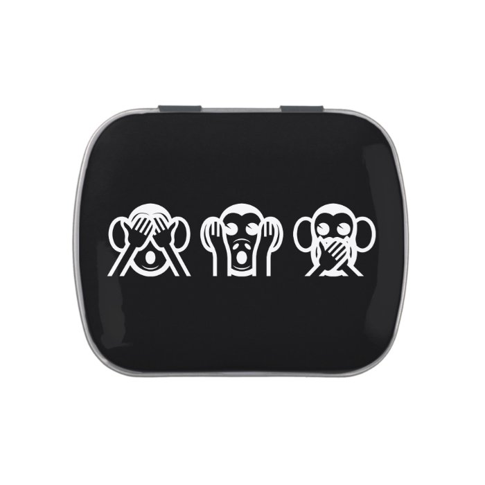 3 Wise Monkeys Emoji Jelly Belly Tin