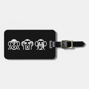 3 Wise Monkeys Emoji Luggage Tag