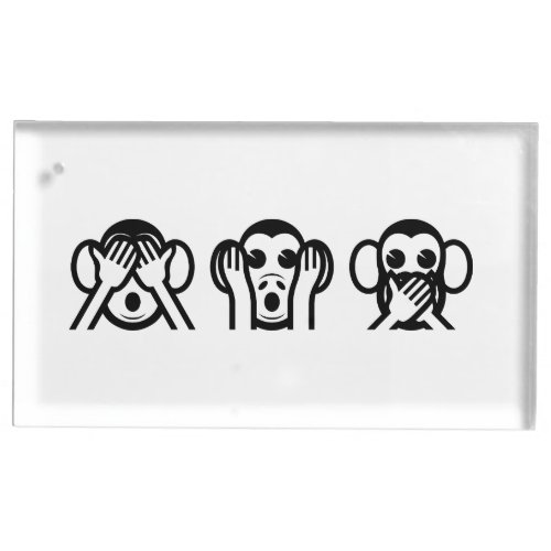 3 Wise Monkeys Emoji Place Card Holder