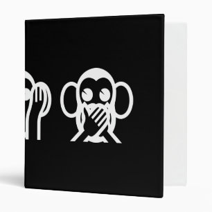 3 Wise Monkeys Emoji Ring Binder