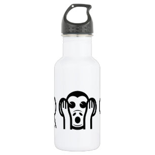 3 Wise Monkeys Emoji Stainless Steel Water Bottle