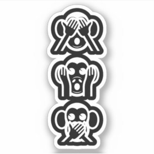 3 Wise Monkeys Emoji Sticker