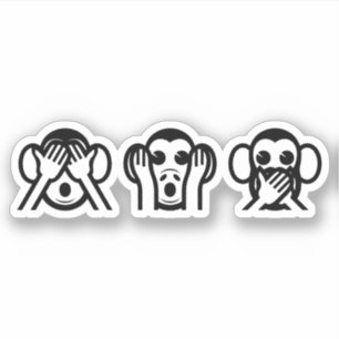3 Wise Monkeys Emoji Sticker
