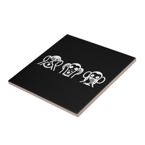 3 Wise Monkeys Emoji Tile