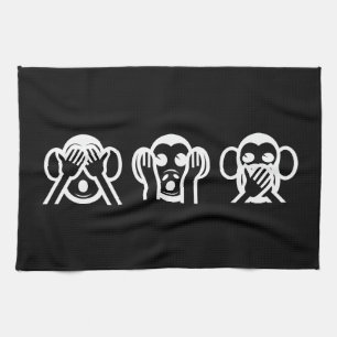 3 Wise Monkeys Emoji Towel