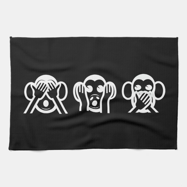 3 Wise Monkeys Emoji Towel (Horizontal)