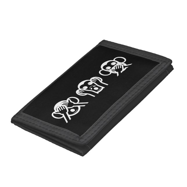 3 Wise Monkeys Emoji Tri-fold Wallet (Bottom)