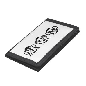 3 Wise Monkeys Emoji Trifold Wallet