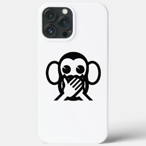 3 Wise Monkeys Iwazaru 言わざる Speak NO Evil Emoji iPhone 13 Pro Max Case