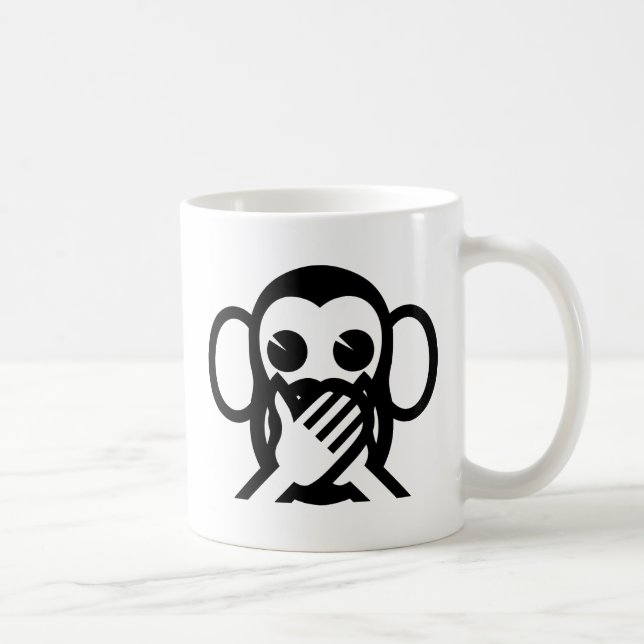 3 Wise Monkeys Iwazaru 言わざる Speak NO Evil Emoji Coffee Mug (Right)