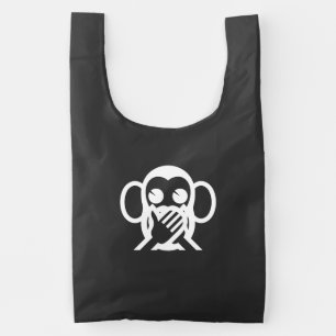 3 Wise Monkeys Iwazaru 言わざる Speak NO Evil Emoji Reusable Bag