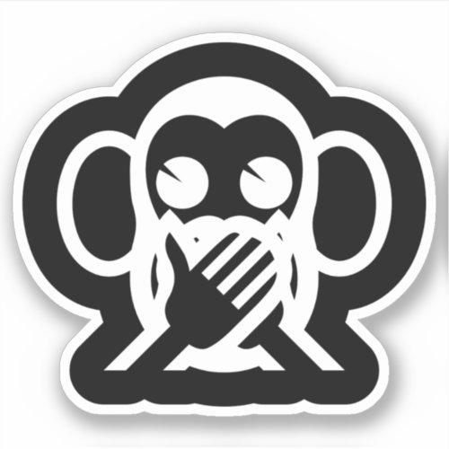 3 Wise Monkeys Iwazaru 言わざる Speak NO Evil Emoji Sticker