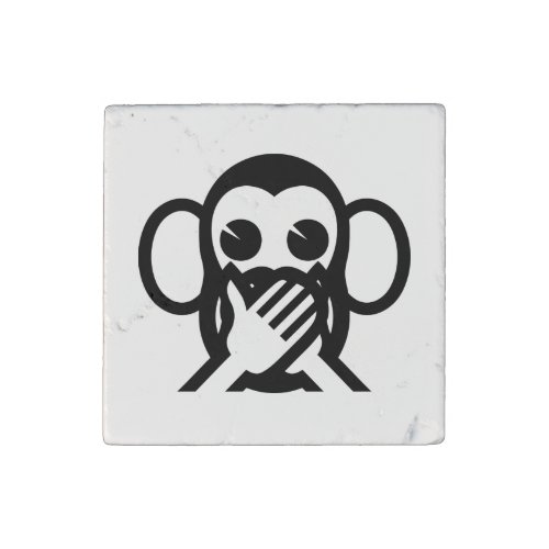 3 Wise Monkeys Iwazaru 言わざる Speak NO Evil Emoji Stone Magnet