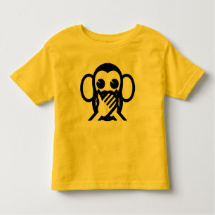 3 Wise Monkeys Iwazaru 言わざる Speak NO Evil Emoji Toddler T-shirt