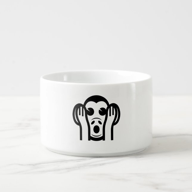 3 Wise Monkeys Kikazaru 聞かざる Hear NO Evil Emoji Bowl (Center)