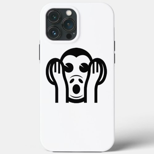 3 Wise Monkeys Kikazaru 聞かざる Hear NO Evil Emoji iPhone 13 Pro Max Case