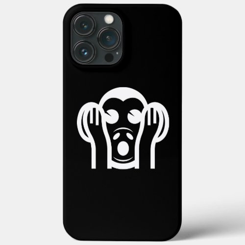 3 Wise Monkeys Kikazaru 聞かざる Hear NO Evil Emoji iPhone 13 Pro Max Case