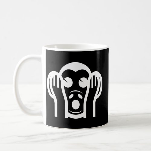3 Wise Monkeys Kikazaru 聞かざる Hear NO Evil Emoji Coffee Mug