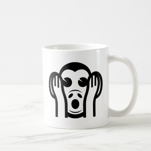 3 Wise Monkeys Kikazaru 聞かざる Hear NO Evil Emoji Coffee Mug