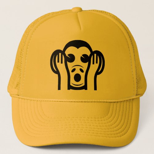 3 Wise Monkeys Kikazaru èžããã Hear NO Evil Emoji Trucker Hat