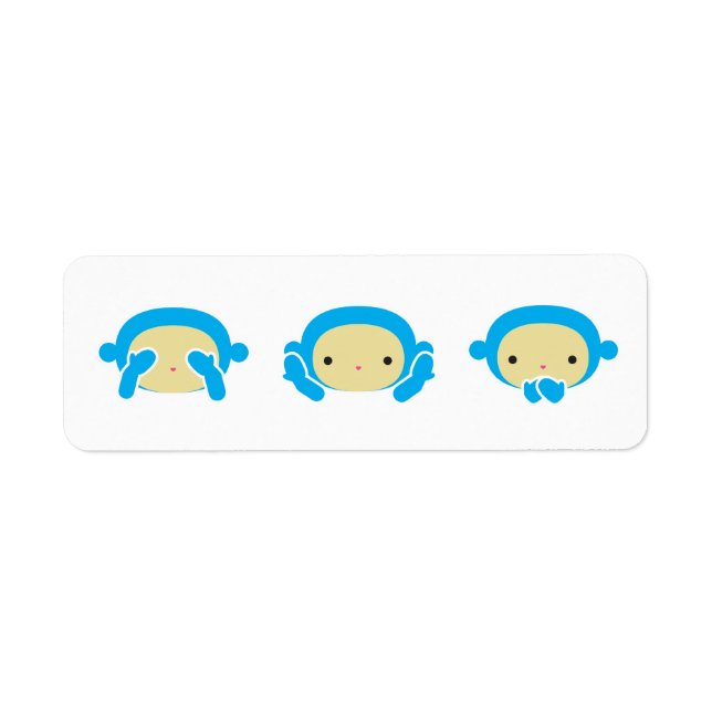 3 Wise Monkeys Label (Front)