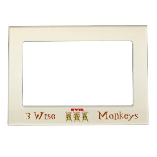 3 Wise Monkeys Magnetic Photo Frame