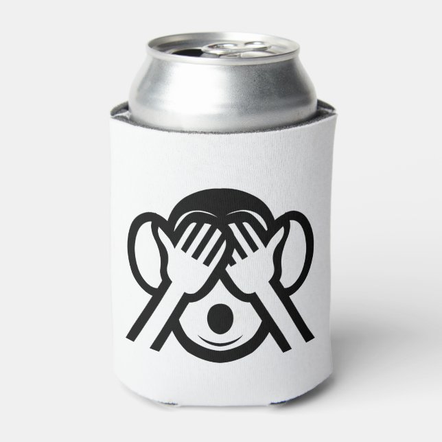 3 Wise Monkeys Mizaru 見ざる See NO Evil Emoji Can Cooler (Can Front)