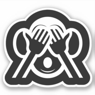 3 Wise Monkeys Mizaru 見ざる See NO Evil Emoji Sticker