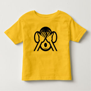 3 Wise Monkeys Mizaru 見ざる See NO Evil Emoji Toddler T-shirt