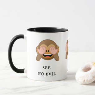 3 Wise Monkeys: see no evil, hear no evil, speak.. Mug