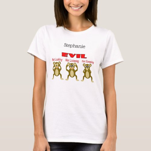 3 Wise Monkeys T_Shirt