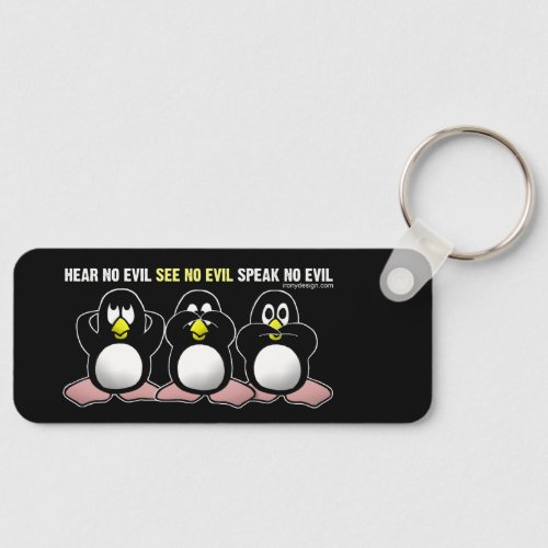 3 Wise Penguins Keychain