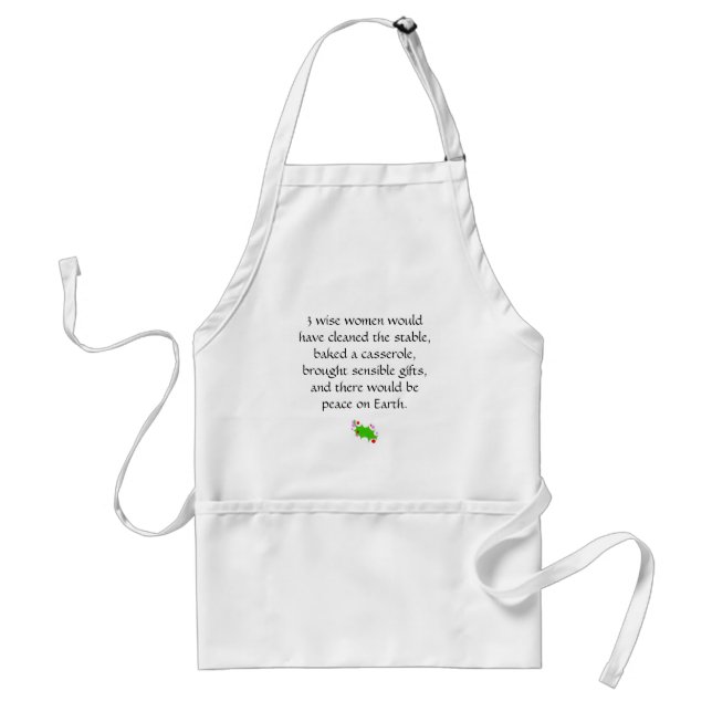 3 wise women adult apron (Front)