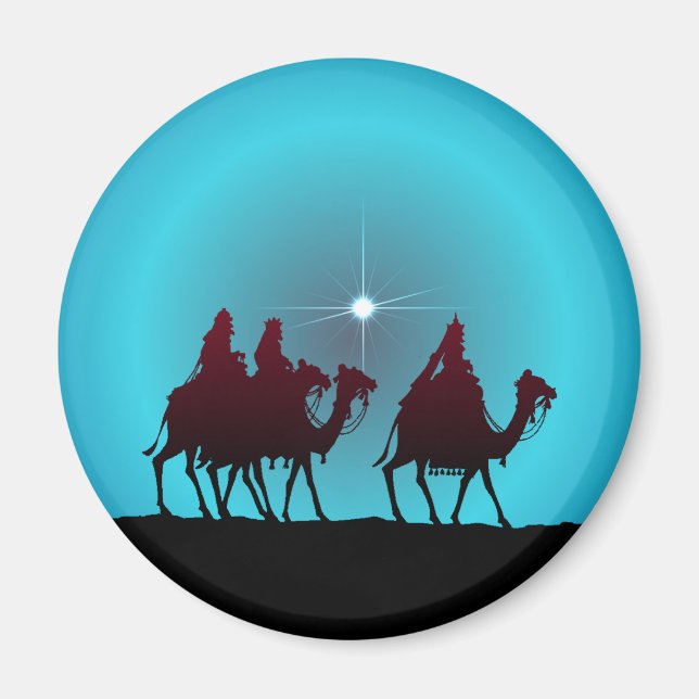 3 WISEMEN & STAR by SHARON SHARPE Magnet (Front)